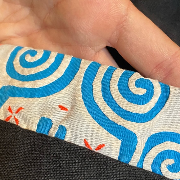 Embroidered Reversible Zip Jacket with Indigo Block Print & Stitchwork - Picture 5 of 12